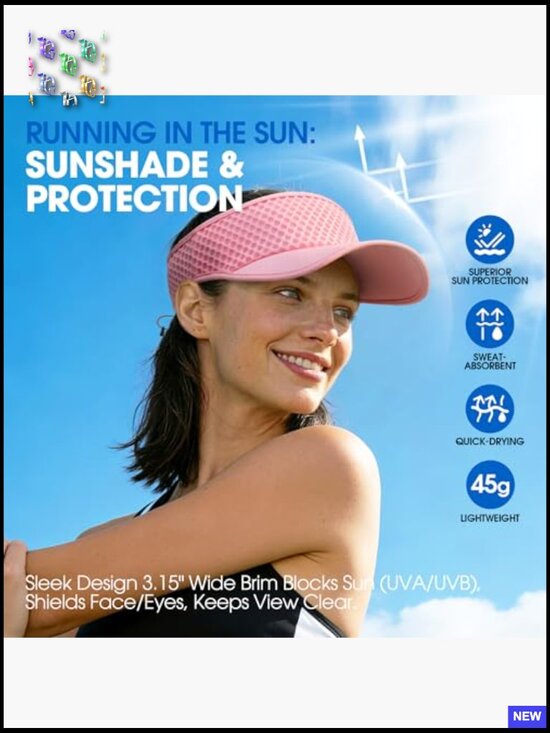 Wide Brim Sun Visor Quick Dry Adjustable Lightweight Outdoor Sports Hat main image 6